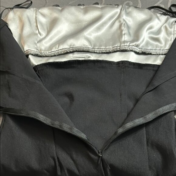 G.L.A.M. Elegant Black and Gray Strapless mini Dressmedium - Picture 5 of 6